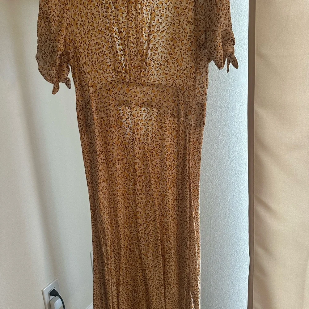 Faithfull the Brand Billie Midi Dress in Dahlia Floral Print size US4/AU8 - Picture 4 of 8